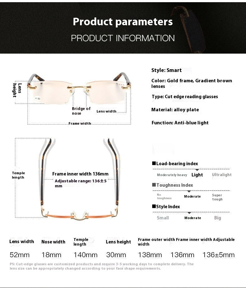 Natural Crystal Reading Glasses Anti-radiation Anti-Blue Ray