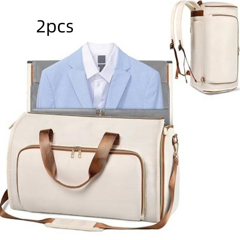 Convertible Cloth Wear-resistant Folding Storage Garment Suit Bag Crossbody Rotatable Backpack