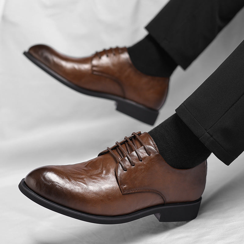 Men's Retro Formal Business Pointed Leather Shoes