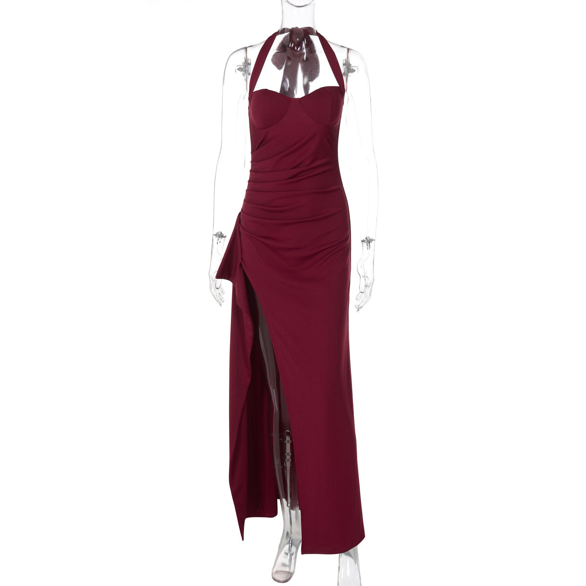 European And American Sexy Sling Dress Female Temperament Waist-controlled Slim And Tall Looking Split
