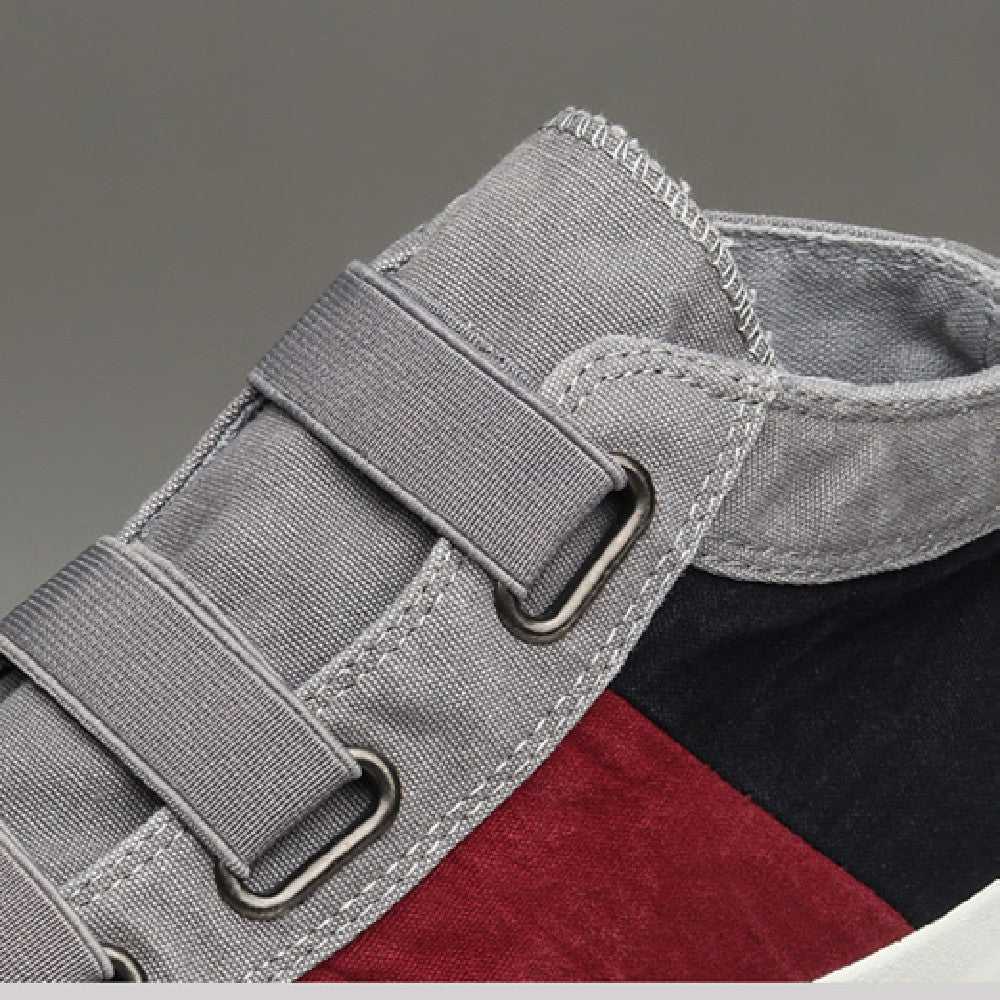 Worn Out Color Blocking Casual Shoes